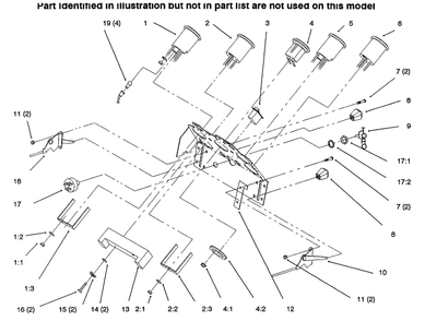 Gages, Throttle Diagram and Parts List for 73502 6900001 - 6999999 Toro Lawn Tractor