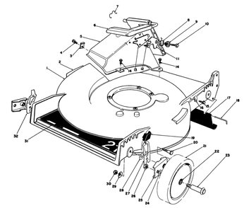 Housing Assembly Diagram and Parts List for 20581 5000001 - 5999999 Toro Lawn Mower