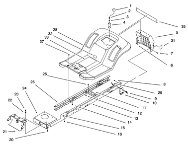 Frame & Body Assembly Diagram and Parts List for 71193 6900001 - 6999999 Toro Lawn Tractor