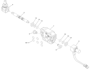 Parallel Valve Section Assembly No. 139-1344 Diagram and Parts List for 22983 413000000 - 999999999 Toro Lawn Tractor Accessories