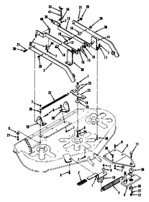 Suspension Assembly Diagram and Parts List for R5-42RY01 1000001 - 1999999 Toro Lawn Mower
