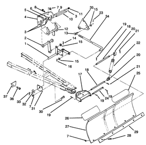 Blade Assembly Diagram and Parts List for 79251 39000001 - 39999999 Toro Snow Blower