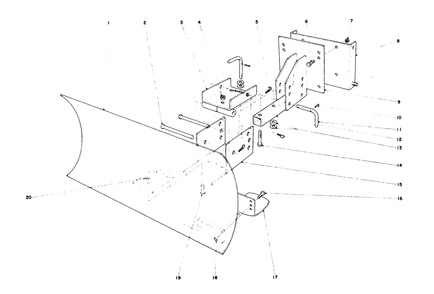 Grader Blade Assembly (Model No. 59051) Diagram and Parts List for 38150 9000001 - 9999999 Toro Snow Blower
