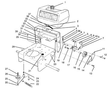 Frame Assembly Diagram and Parts List for 30166 590001 - 599999 Toro Lawn Tractor Accessories