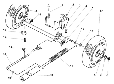 Rear Axle Assembly Diagram and Parts List for 21012 9900001 - 9999999 Toro Lawn Mower