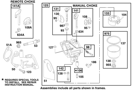 Engine Briggs & Stratton Model 195707-0421-E1 Diagram and Parts List for 70122 9900001 - 9999999 Toro Lawn Tractor