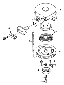 Rewind Starter No. 590420a Diagram and Parts List for 23267 5000001 - 5999999 Toro Lawn Mower