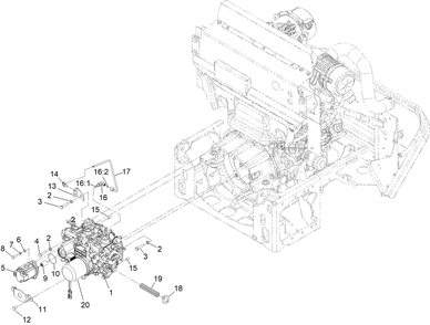 Transmission Mounting Assembly Diagram and Parts List for 72144 413000000 - 999999999 Toro Lawn Tractor