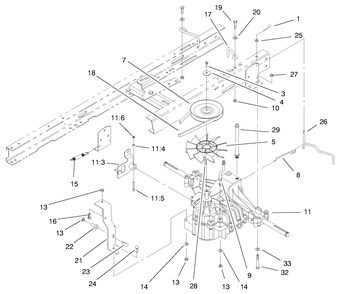 Transaxle Assembly Diagram and Parts List for 71218 7900001 - 7999999 Toro Lawn Tractor