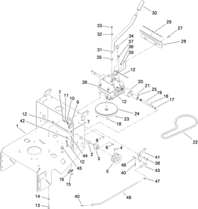 Frame And Transmission Assembly Diagram and Parts List for 39634 (311000001-311999999)(2011) Toro Lawn Mower
