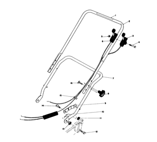Handle Assembly Diagram and Parts List for 20755 9000001 - 9999999 Toro Lawn Mower