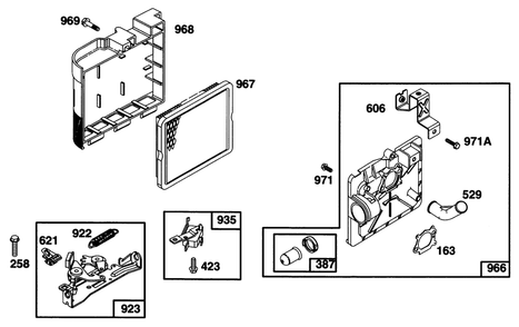 Engine Briggs & Stratton Model 128807-0658-01 Diagram and Parts List for 20473 6900001 - 6999999 Toro Lawn Mower