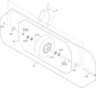 Caster And Wheel Assembly Diagram and Parts List for 74048TE 410170000-411435567 Toro Lawn Tractor