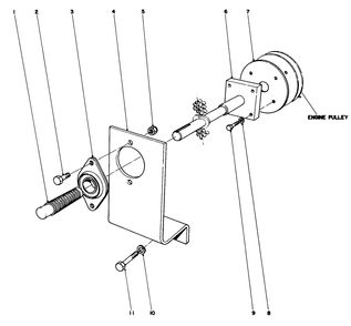 Power Take Off Kit For Models 55302 And 55402 Diagram and Parts List for 7-4400  Toro Lawn Tractor