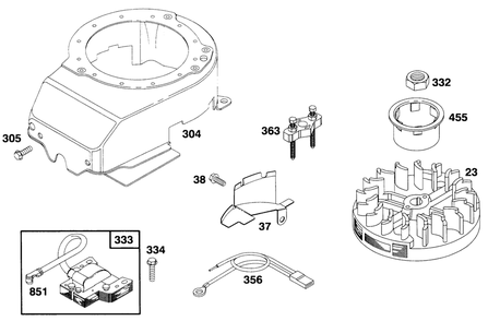 Engine Briggs & Stratton Model 127702-0131-01 Diagram and Parts List for 20903BC 4900001 - 4999999 Toro Lawn Mower