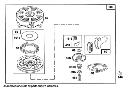 Engine Briggs & Stratton Model 124702-3115-01 Diagram and Parts List for 20218 2000001 - 2999999 Toro Lawn Mower