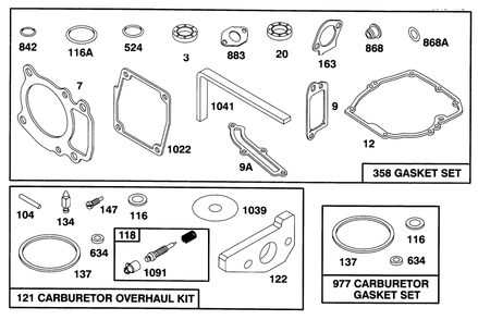 Engine Gts-150 Diagram and Parts List for 26636B 6900001 - 6999999 Toro Lawn Mower