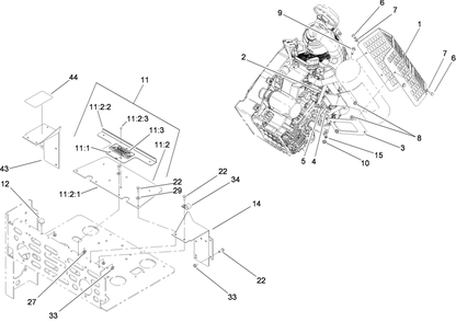 Part Location Diagram of 103-1301 Toro Drive Cover Assembly