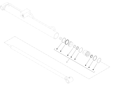 Hydraulic Cylinder Assembly No. 139-0776 Diagram and Parts List for 22324 407960000 - 409359999 Toro Lawn Tractor Accessories