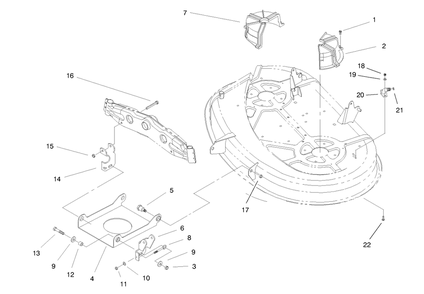 Suspension Assembly (38" Cutting Unit) Diagram and Parts List for 71190 7900001 - 7999999 Toro Lawn Tractor