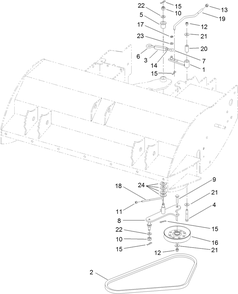 Idler Clutch Assembly Diagram and Parts List for 2720 312000001 - 312999999 Toro Lawn Tractor Accessories
