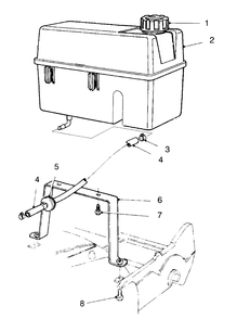 Gas Tank Assembly Diagram and Parts List for 22150 6900001 - 6999999 Toro Lawn Mower
