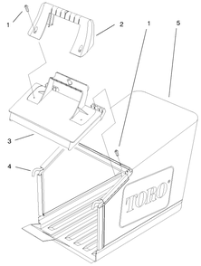 Bag Components Assembly Diagram and Parts List for 20913 99000001 - 99999999 Toro Lawn Mower