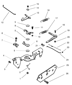 Group 9-Engine Controls Diagram and Parts List for 22304 900001 - 990001 Toro Lawn Tractor Accessories