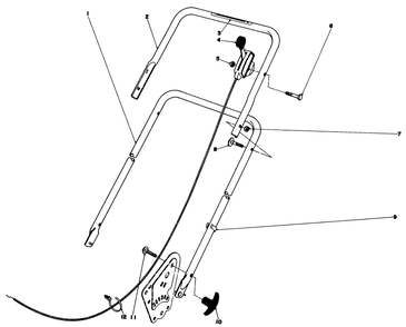 Handle Assembly (Model No. 16880) Diagram and Parts List for 16890 0000001 - 0999999 Toro Lawn Mower