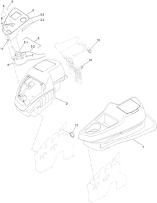 Console And Control Panel Assembly Diagram and Parts List for 74960 (316000001-316999999)(2016) Toro Lawn Mower