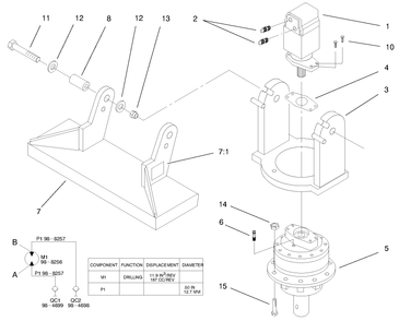 Auger Head Assembly Diagram and Parts List for 22400 990001 - 999999 Toro Lawn Tractor Accessories