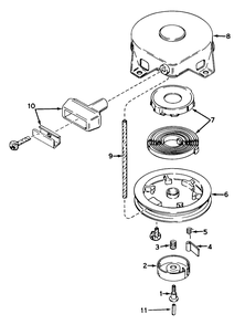 Rewind Starter No. 590420 Diagram and Parts List for 23000 9000001 - 9999999 Toro Lawn Mower