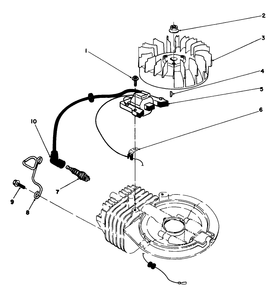 Ignition Assembly (Model No. 47pl0-3) Diagram and Parts List for 22025 1000001 - 1999999 Toro Lawn Mower