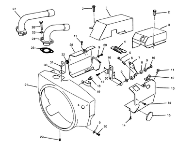 Engine Air Housing-Onan P220g Type 1/10808g Diagram and Parts List for 30620 690001 - 699999 Toro Lawn Tractor