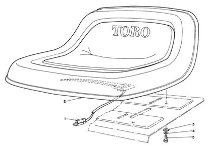 Seat Assembly No. 55-8690 (Optional) Diagram and Parts List for 30754 7000001 - 7999999 Toro Lawn Tractor