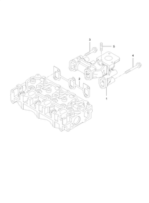Exhaust Manifold Assembly Diagram and Parts List for 72028 412410000 - 412699999 Toro Lawn Tractor