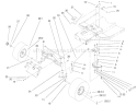 Steering Components Assembly Diagram and Parts List for 77102 200000001-200999999 - 2000 Toro Lawn Tractor