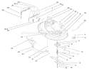 38" Deck Components Assembly Diagram and Parts List for 77104 200000001-200999999 - 2000 Toro Lawn Tractor