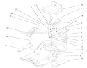 Rear Body & Seat Assembly Diagram and Parts List for 77104 200000001-200999999 - 2000 Toro Lawn Tractor