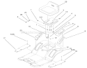Rear Body & Seat Assembly Diagram and Parts List for 77106 200000001-200999999 - 2000 Toro Lawn Tractor