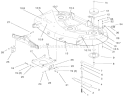 Deck, Spindle & Blade Assembly Diagram and Parts List for 77106 200000001-200999999 - 2000 Toro Lawn Tractor