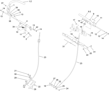 Motion Control Assembly Diagram and Parts List for 74534TE (312000001-312999999)(2012) Toro Lawn Mower