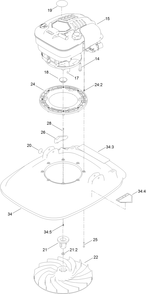 Engine And Deck Assembly Diagram and Parts List for 2602 315000001 - 315999999 Toro Lawn Tractor Accessories