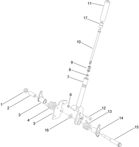 Brake Handle Assembly Diagram and Parts List for 74955CP (290000001-290999999)(2009) Toro Lawn Mower