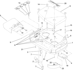 Part Location Diagram of 110-2031-03 Toro ADJUSTABLE BAFFLE
