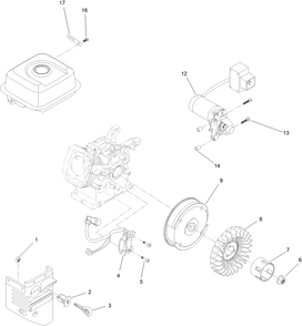 Ignition And Electrical Assembly Diagram and Parts List for 38753 412000000 - 414015200 Toro Snow Blower