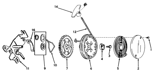 Rewind Starter No. 590519 (Model No. 20562) Diagram and Parts List for 20562 7000001 - 7999999 Toro Lawn Mower