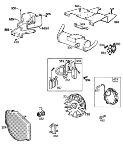 Engine Briggs & Stratton Model No. 402707-0158-01 (Continued) Diagram and Parts List for 30116 7000001 - 7999999 Toro Lawn Tractor Accessories