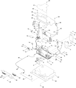 Electrical Assembly Diagram and Parts List for 75642 416300000 - 417299999 Toro Lawn Tractor