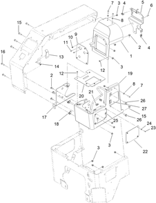 Right Console Assembly Diagram and Parts List for 25530T 323000000 - 999999999 Toro Lawn Tractor Accessories